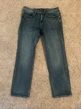 Flag & Anthem Men's Straight Fit Jeans 33/30 in Washed Blue. Nashville Straight